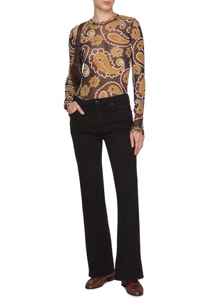Figure View - Click To Enlarge - FRAME - The Icon Flared Dark Wash Jeans