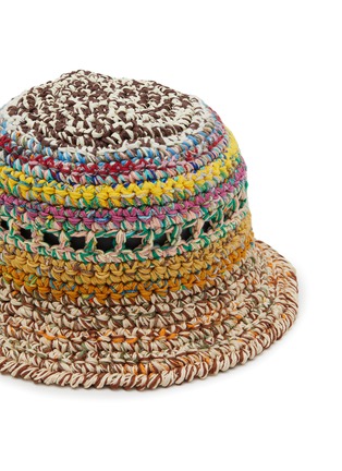 Detail View - Click To Enlarge - ULTRAVIOLHAT - Cotton Blend Crochet Bucket Hat