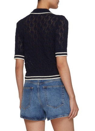 Back View - Click To Enlarge - FRAME - The Rookie Pointelle Polo Shirt