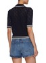 Back View - Click To Enlarge - FRAME - The Rookie Pointelle Polo Shirt