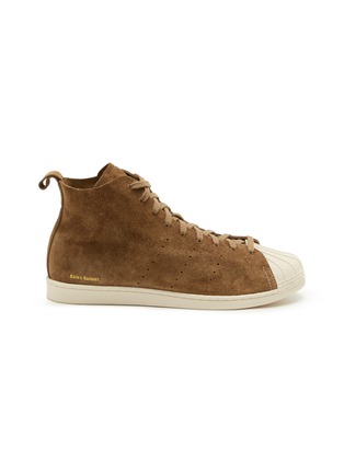 Main View - Click To Enlarge - ADIDAS - x Wales Bonner High Top Superstar Suede Men's Sneakers