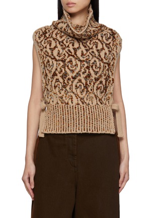 Main View - Click To Enlarge - DRIES VAN NOTEN - Teko Embellished Knit Vest