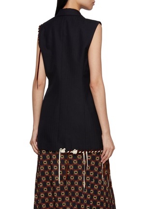 Back View - Click To Enlarge - DRIES VAN NOTEN - Bimbila Sleeveless Embellished Wool Blazer