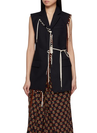 Main View - Click To Enlarge - DRIES VAN NOTEN - Bimbila Sleeveless Embellished Wool Blazer