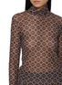  - DRIES VAN NOTEN - Hoyser Turtleneck Printed Sheer Top