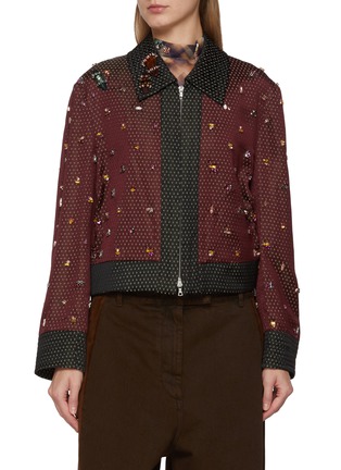 Main View - Click To Enlarge - DRIES VAN NOTEN - Vurani Embellished Jacquard Jacket