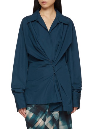 Main View - Click To Enlarge - DRIES VAN NOTEN - Cinched Front Cotton Shirt