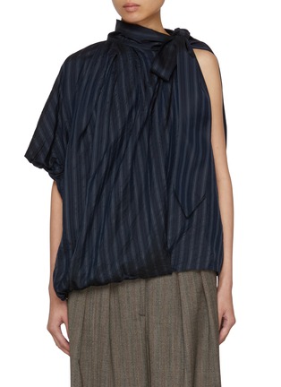 Main View - Click To Enlarge - DRIES VAN NOTEN - Crunch Tie Neck Shirt
