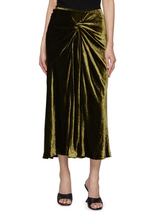 Main View - Click To Enlarge - DRIES VAN NOTEN - Knot Front Draped Skirt