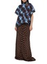 Figure View - Click To Enlarge - DRIES VAN NOTEN - Jewel Brooch Spray Chequered Cotton Top