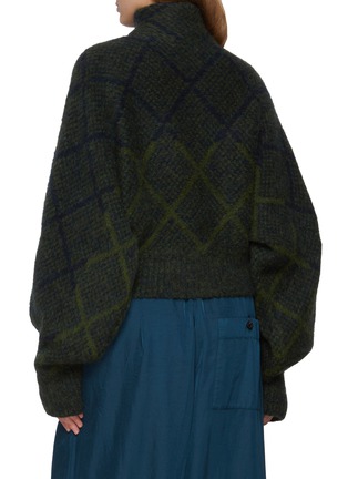Back View - Click To Enlarge - DRIES VAN NOTEN - Tifna Chequered Knit Cardigan