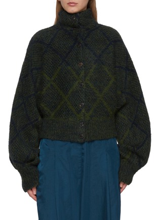 Main View - Click To Enlarge - DRIES VAN NOTEN - Tifna Chequered Knit Cardigan