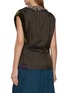 Back View - Click To Enlarge - DRIES VAN NOTEN - Clematia Sleeveless Embellished Striped Wrap Top