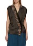 Main View - Click To Enlarge - DRIES VAN NOTEN - Clematia Sleeveless Embellished Striped Wrap Top