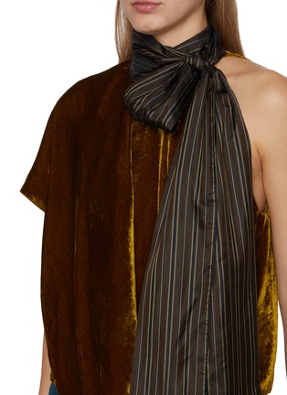  - DRIES VAN NOTEN - Cresta Sleeveless Asymmetrical Scarf Neck Velvet Top