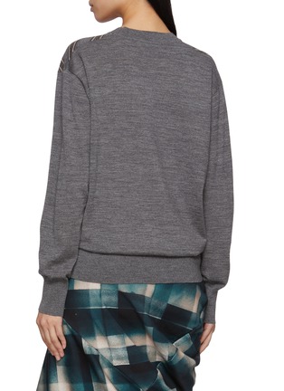 Back View - Click To Enlarge - DRIES VAN NOTEN - Tishana Striped Merino Wool Knit Sweater