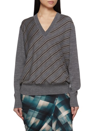 Main View - Click To Enlarge - DRIES VAN NOTEN - Tishana Striped Merino Wool Knit Sweater