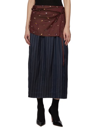 Main View - Click To Enlarge - DRIES VAN NOTEN - Soly Embroidered Crystal Embellished Skirt Wrap
