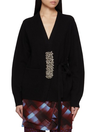 Main View - Click To Enlarge - DRIES VAN NOTEN - Tiah Embellished Cashmere Knit Cardigan