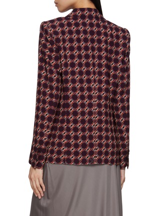 Back View - Click To Enlarge - DRIES VAN NOTEN - Beaura Double Breasted Chequered Blazer