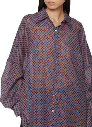  - DRIES VAN NOTEN - Casia Chequered Cotton Sheer Shirt