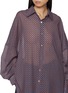  - DRIES VAN NOTEN - Casia Chequered Cotton Sheer Shirt