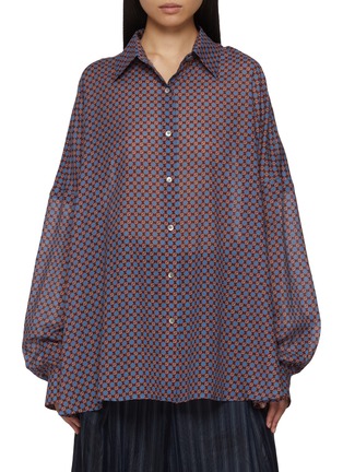 Main View - Click To Enlarge - DRIES VAN NOTEN - Casia Chequered Cotton Sheer Shirt