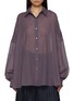Main View - Click To Enlarge - DRIES VAN NOTEN - Casia Chequered Cotton Sheer Shirt