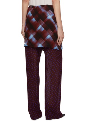 Back View - Click To Enlarge - DRIES VAN NOTEN - Pritty Chequered Skirt Pants