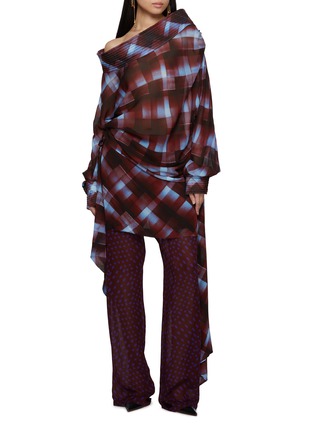 Figure View - Click To Enlarge - DRIES VAN NOTEN - Pritty Chequered Skirt Pants