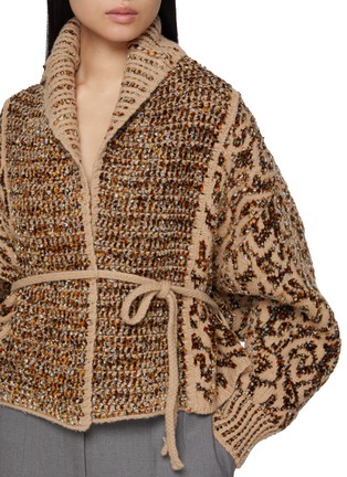  - DRIES VAN NOTEN - Tekla Jacquard Knit Wrap Sweater
