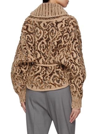 Back View - Click To Enlarge - DRIES VAN NOTEN - Tekla Jacquard Knit Wrap Sweater