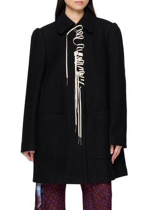 Main View - Click To Enlarge - DRIES VAN NOTEN - Rebela Shoe Lace Detail Coat