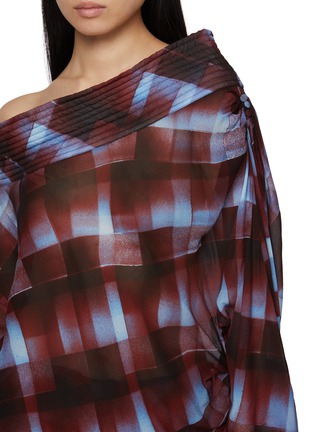  - DRIES VAN NOTEN - Calovara Draped Chequered Shirt
