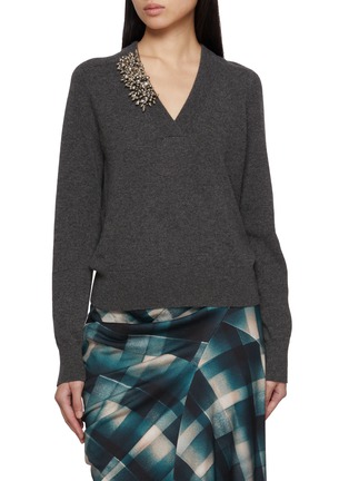 Main View - Click To Enlarge - DRIES VAN NOTEN - Tinker Embellished Cashmere Knit Sweater