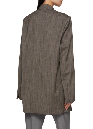Back View - Click To Enlarge - DRIES VAN NOTEN - Blink Double Breasted Striped Wool Blazer