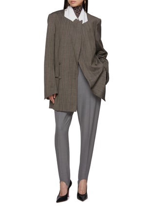 Figure View - Click To Enlarge - DRIES VAN NOTEN - Blink Double Breasted Striped Wool Blazer