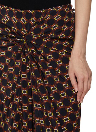  - DRIES VAN NOTEN - Knot Front Silk Maxi Skirt