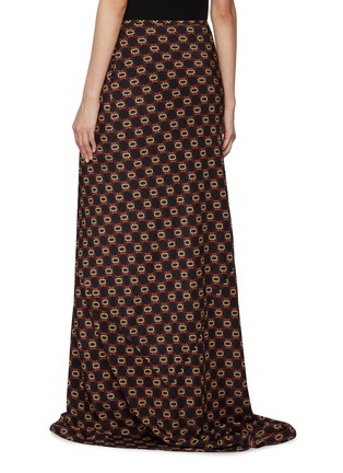 Back View - Click To Enlarge - DRIES VAN NOTEN - Knot Front Silk Maxi Skirt