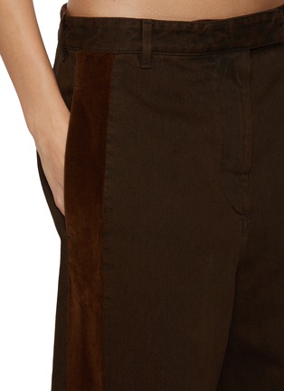  - DRIES VAN NOTEN - Penn Velvet Panel Dyed Denim Pants