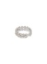 Detail View - Click To Enlarge - SSIL - Clover Rhodium Plated Silver Band Ring