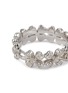 Detail View - Click To Enlarge - SSIL - Clover Rhodium Plated Silver Band Ring