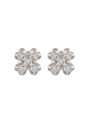 Main View - Click To Enlarge - SSIL - Lucky Clover Stud Earrings
