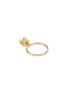 Detail View - Click To Enlarge - SSIL - Clover Yellow Gold Plated Silver Drop Ring