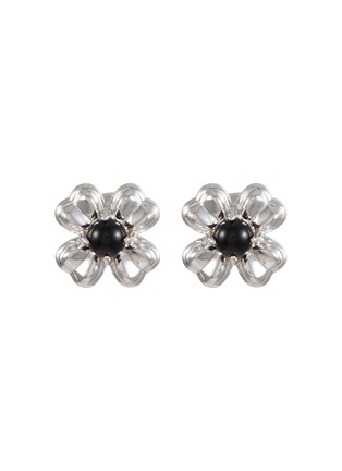 Main View - Click To Enlarge - SSIL - Stone Clover Stud Earrings