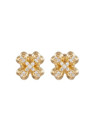 Main View - Click To Enlarge - SSIL - Lucky Clover Stud Earrings
