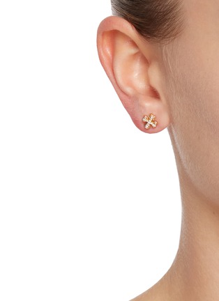Figure View - Click To Enlarge - SSIL - Lucky Clover Stud Earrings