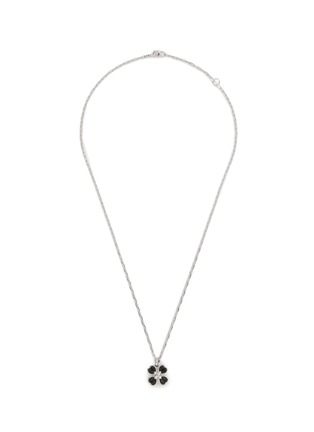 Main View - Click To Enlarge - SSIL - Clover Rhodium Plated Brass Necklace