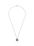 Main View - Click To Enlarge - SSIL - Clover Rhodium Plated Brass Necklace