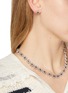 Front View - Click To Enlarge - SSIL - Clover Rhodium Plated Brass Tennis Necklace